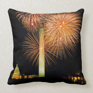 Fourth of July, Firework Display, Skyline Cushion