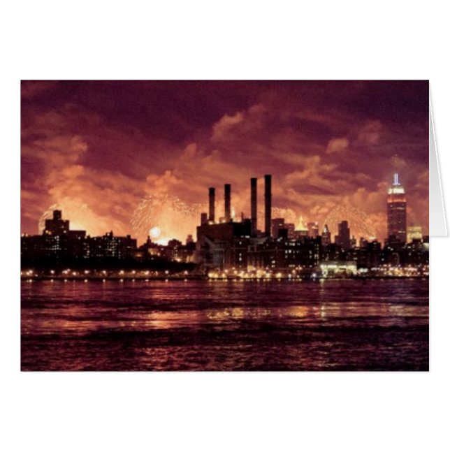 Fourth of July Fireworks behind Manhattan (Front Horizontal)