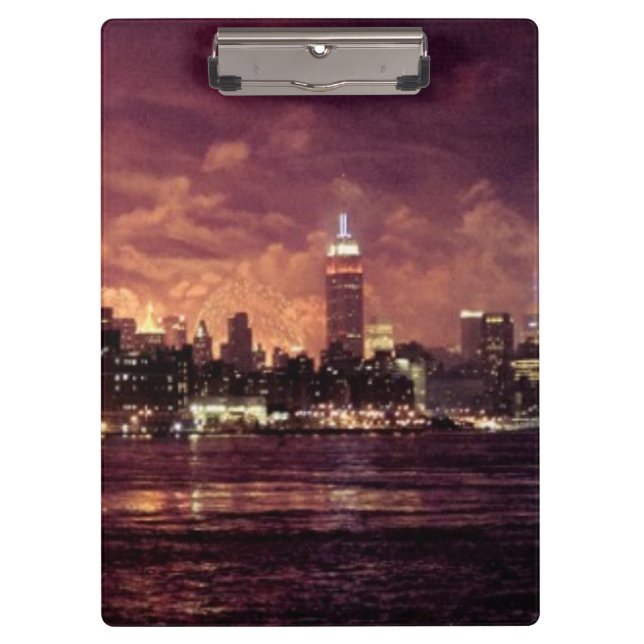 Fourth of July Fireworks behind Manhattan Clipboard (Front)