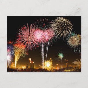 Fourth of July Fireworks Postcard