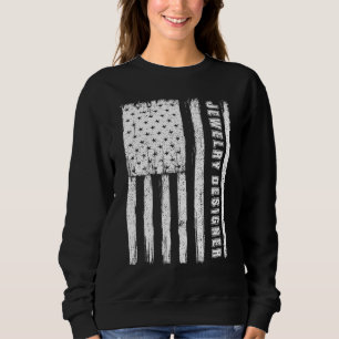 Fourth of July for Men American Flag jewelry desi Sweatshirt