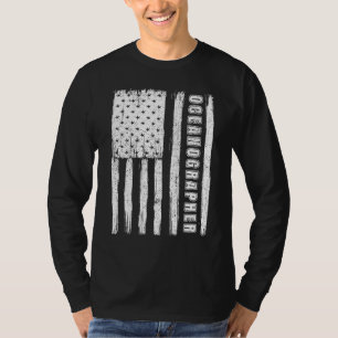 Fourth of July for Men American Flag oceanographe T-Shirt