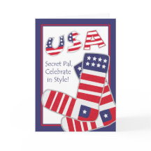Fourth of July for Secret Pal, Patriotic Socks