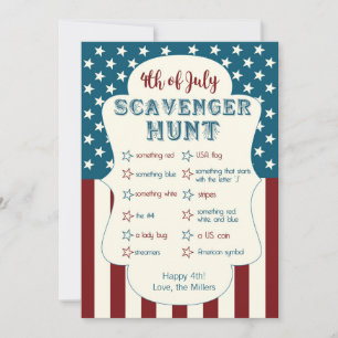 Fourth of July Game   Scavenger Hunt