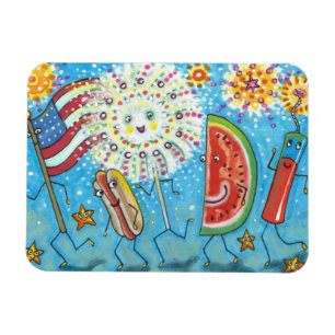 FOURTH OF JULY GANG, PARADE & FIREWORKS MAGNET