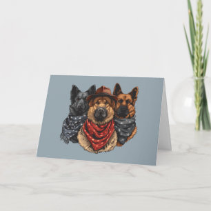 Fourth Of July German Shepherd Dogs Card
