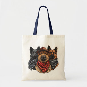 Fourth Of July German Shepherd Dogs Tote Bag