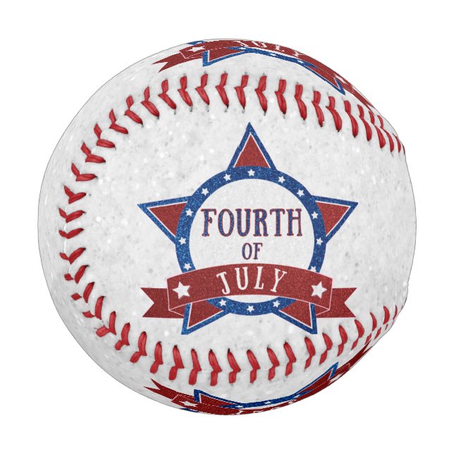 Fourth Of July Glitter Baseball (Front Left)