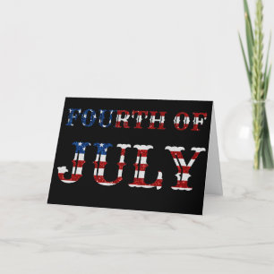 Fourth Of July Glitter Card