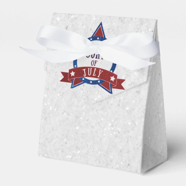Fourth Of July Glitter Favour Box (Front Side)