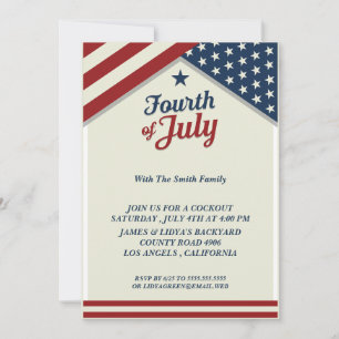 Fourth of July Happy Independence Day America Invitation