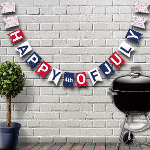 Fourth of July Independence Day BBQ Celebration Bunting