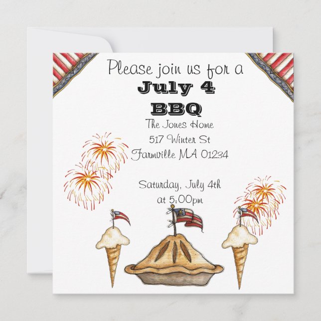 Fourth of July Invite (Front)