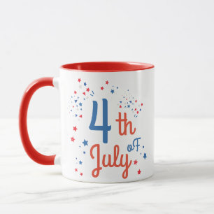 Fourth of July July 4th Mug Customised name Mug