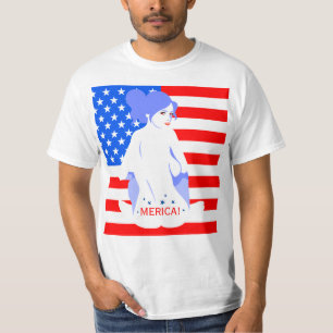Fourth of July "MERICA!" Tramp Stamp T-shirt