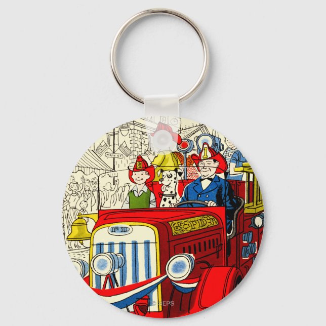 Fourth of July Parade Key Ring (Front)