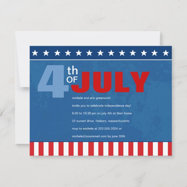 Fourth of July Party Invitation (Front)
