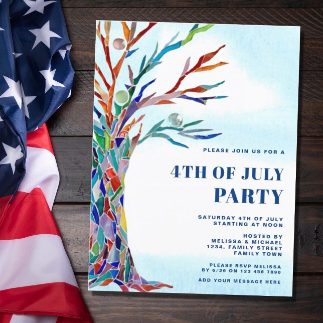 Fourth of July Party Invitation Postcard (Creator Uploaded)