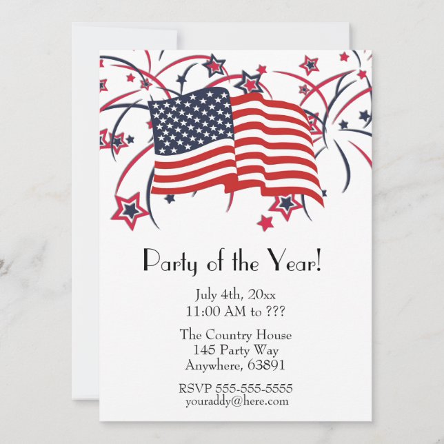 Fourth of July Party Invitations (Front)
