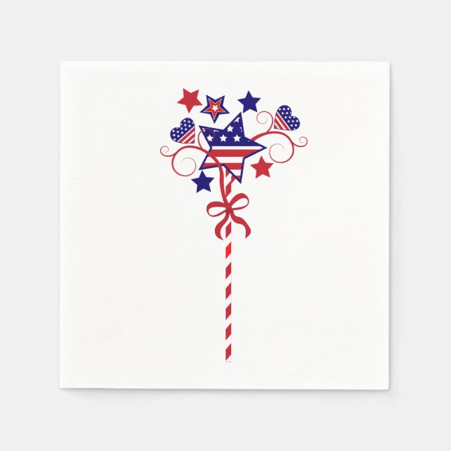 Fourth of July Party Napkin (Front)