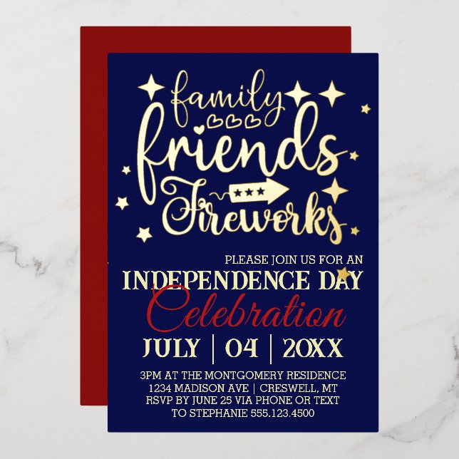 Fourth of July Party Stars (Front/Back)
