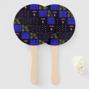 Fourth of July Patchwork Pattern - July 4th Hand Fan