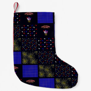 Fourth of July Patchwork Pattern - July 4th Small Christmas Stocking