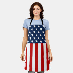 Fourth of July Patriotic American Flag Apron
