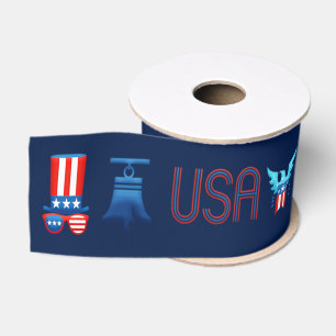 Fourth of July Patriotic Grosgrain Ribbon