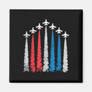 Fourth of july patriotic jets usa flag american magnet