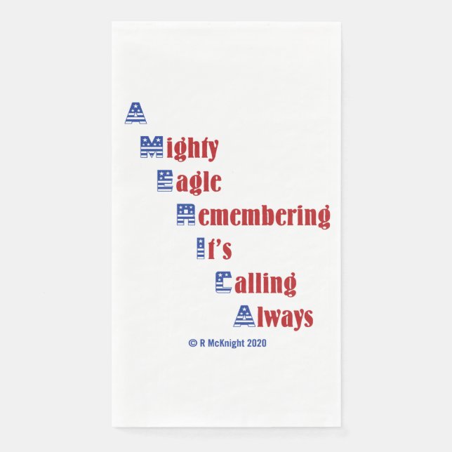 fourth of july picnic supplies napkin (Front)