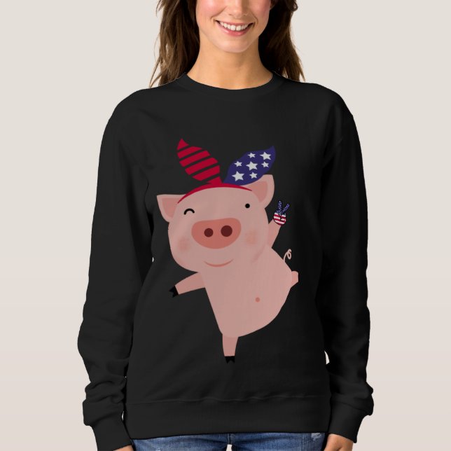 Fourth of July Pig Sweatshirt (Front)