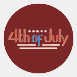 Fourth of July Round Stickers