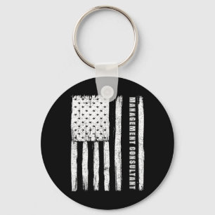 Fourth Of July Shirt For Men Management Consultant Key Ring