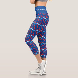 Fourth of July Sprinkles Quote  Capri Leggings