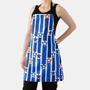 Fourth of July Stars and Stripes Apron