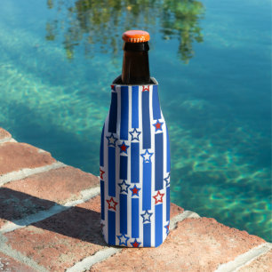 Fourth of July Stars and Stripes Bottle Cooler