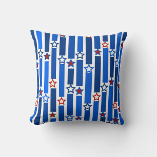 Fourth of July Stars and Stripes Cushion