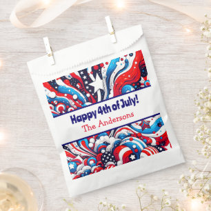 Fourth of July   Stars and Stripes Personalised Favour Bag