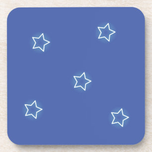 Fourth of July Stars Blue Coaster