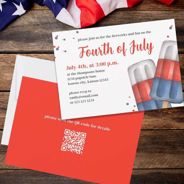 Fourth of July Summer Party Custom Invitation (Creator Uploaded)
