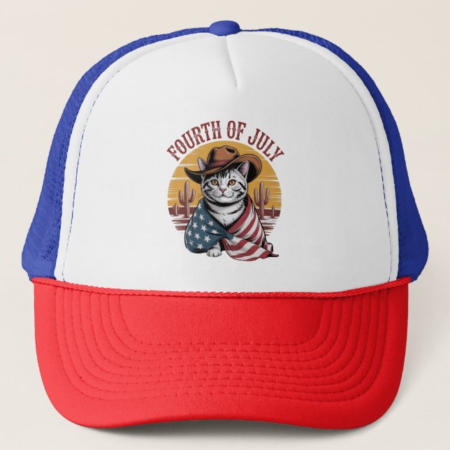 Fourth of July Trucker Hat (Front)