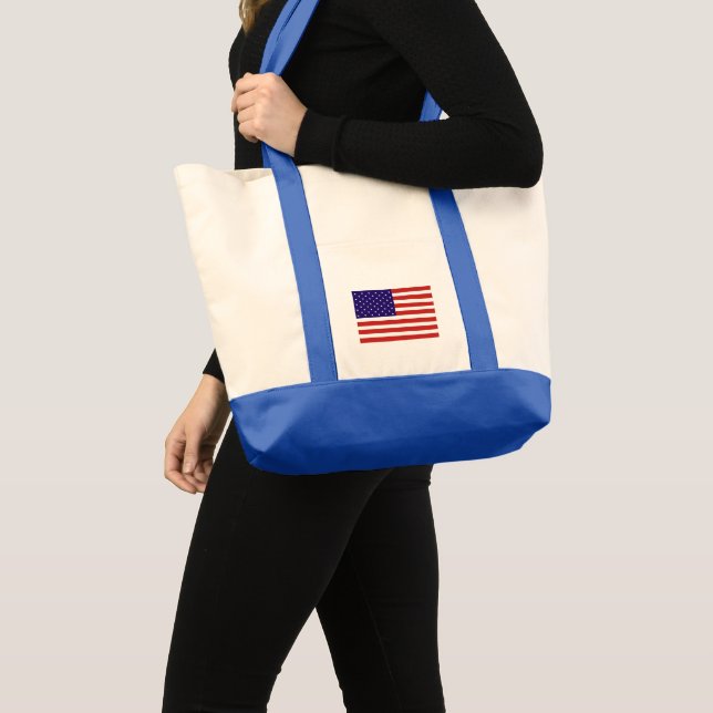 Fourth of July usa Party America Flag Tote Bag (Front (Product))