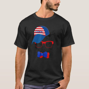 Fourth Of July Womens Meowica Cute Kitten Cat Grap T-Shirt