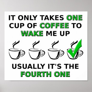Fourth One Cup Funny Poster