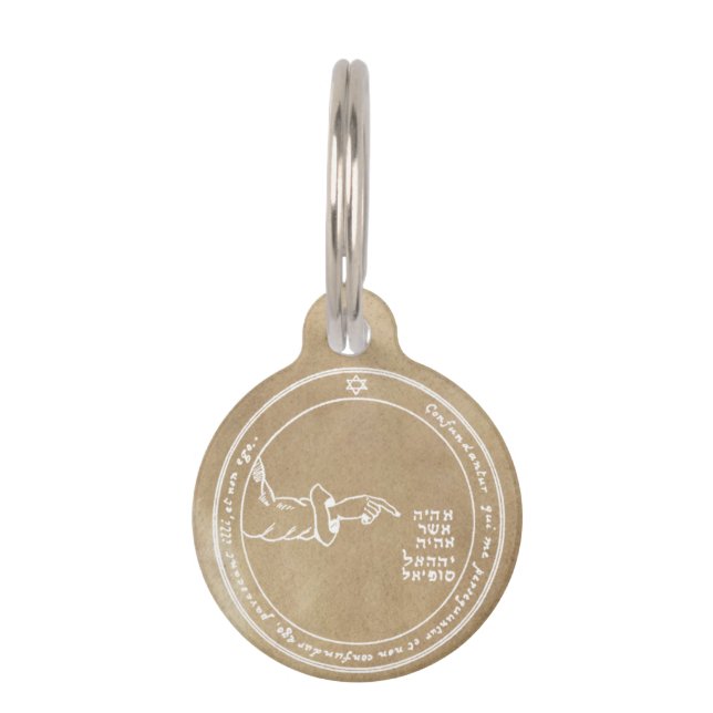 Fourth Pentacle of the Moon Pet Tag (Front)