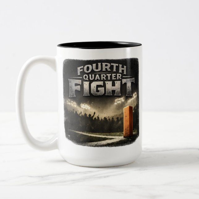 Fourth Quarter Fight Two-Tone Coffee Mug (Left)