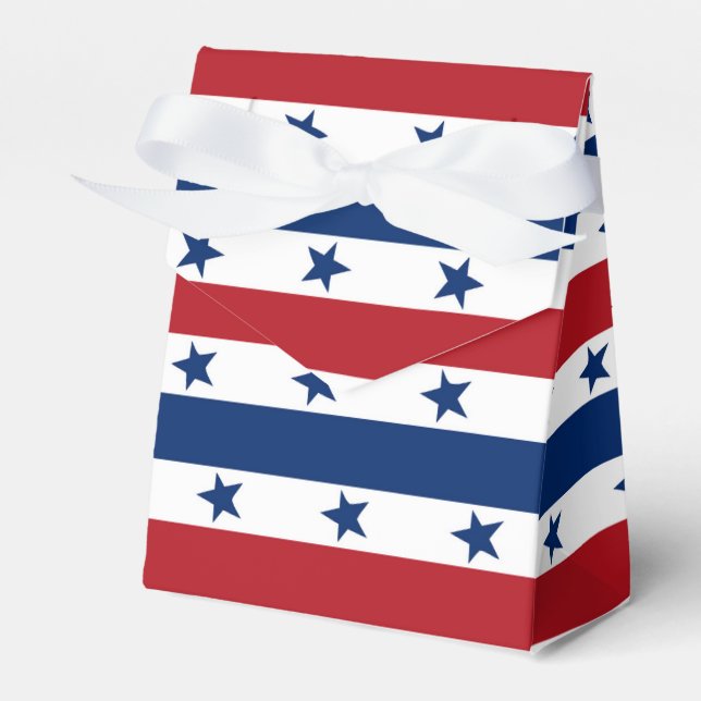 Fourth Stars stripes Patriotic Party favour box (Front Side)