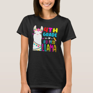 Fourth Team 4th Grade Teacher Rainbow No Prob Llam T-Shirt