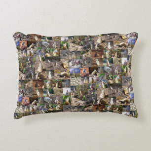 Fourty Meerkats Plus In Photo Collage, Decorative Cushion